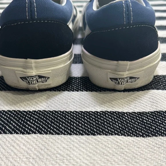 Vans Navy Blue Slip-On Canvas Shoes - Picture 4 of 7